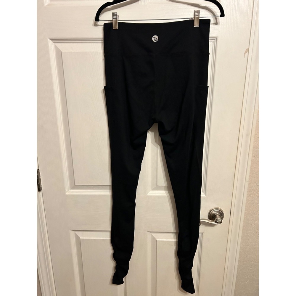 BALEAF Women's L Black Scrunched Leg‎ High-Rise Ankle Leggings Yoga Athleisure - Picture 8 of 9